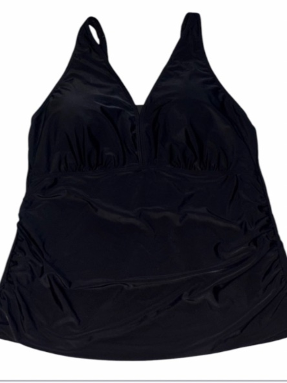 DACI Tankini Swimsuit Top Black Size 24W